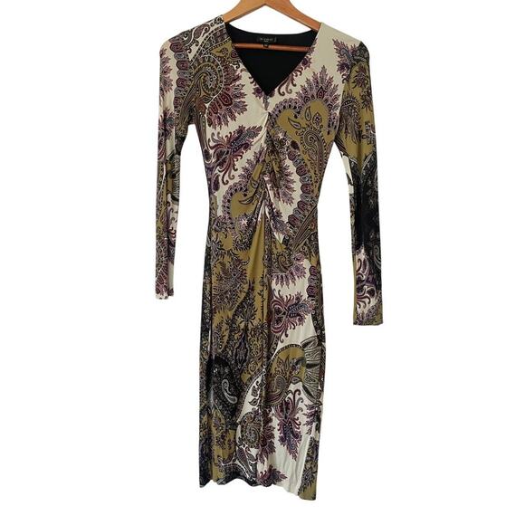 Etro Paisley Body Con Long Sleeve Jeweltone Dress • Boho • Size 44 / US 8 - Picture 1 of 6
